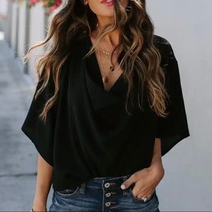Vici Drape Blouse Size M